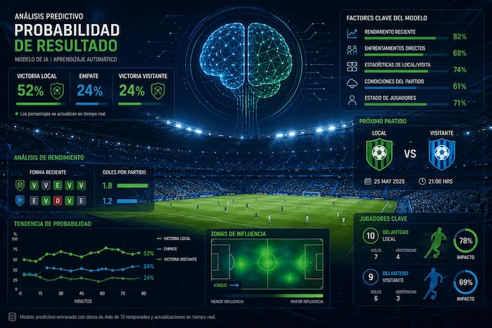 Predicciones de fútbol con IA y análisis estadístico